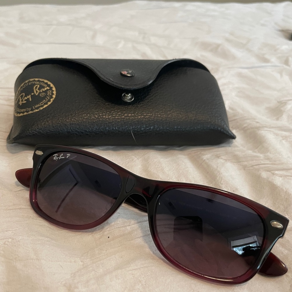 Polarized Maroon Ray Ban Sunglasses